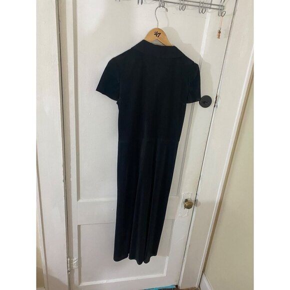 Halogen Women's Black Pleated Short Sleeve Midi Dress - Medium - Picture 5 of 13